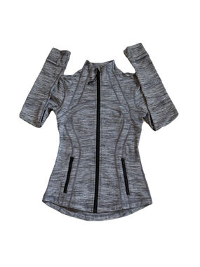 LULULEMON DEFINE JACKET HEATHERED GRAY COLOR SIZE 4 PTP 15”
